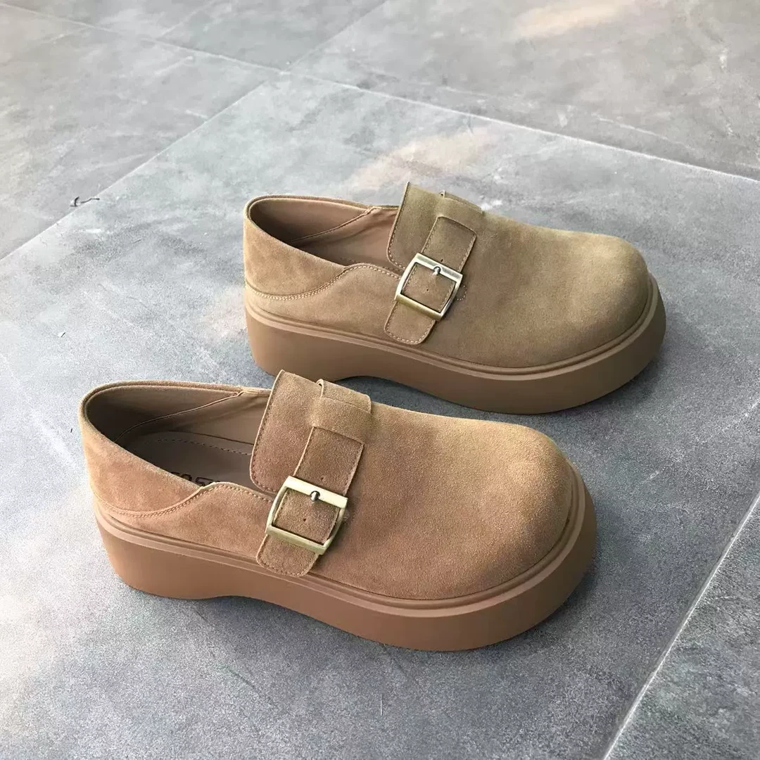 323522093勃肯鞋2025春季新款法式浅口圆头平底百搭单鞋女