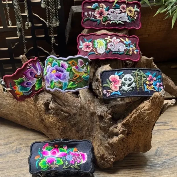 刺绣发夹手工民族风复古国风边夹BB夹发饰