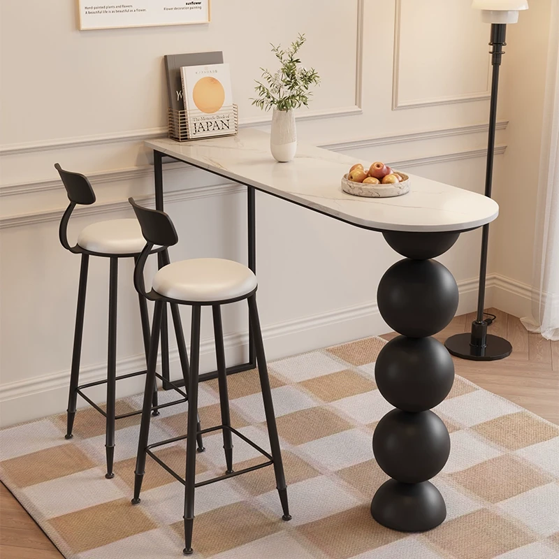 风吧台桌椅组合现代简约家用阳台休闲高脚桌客厅靠墙创意吧台