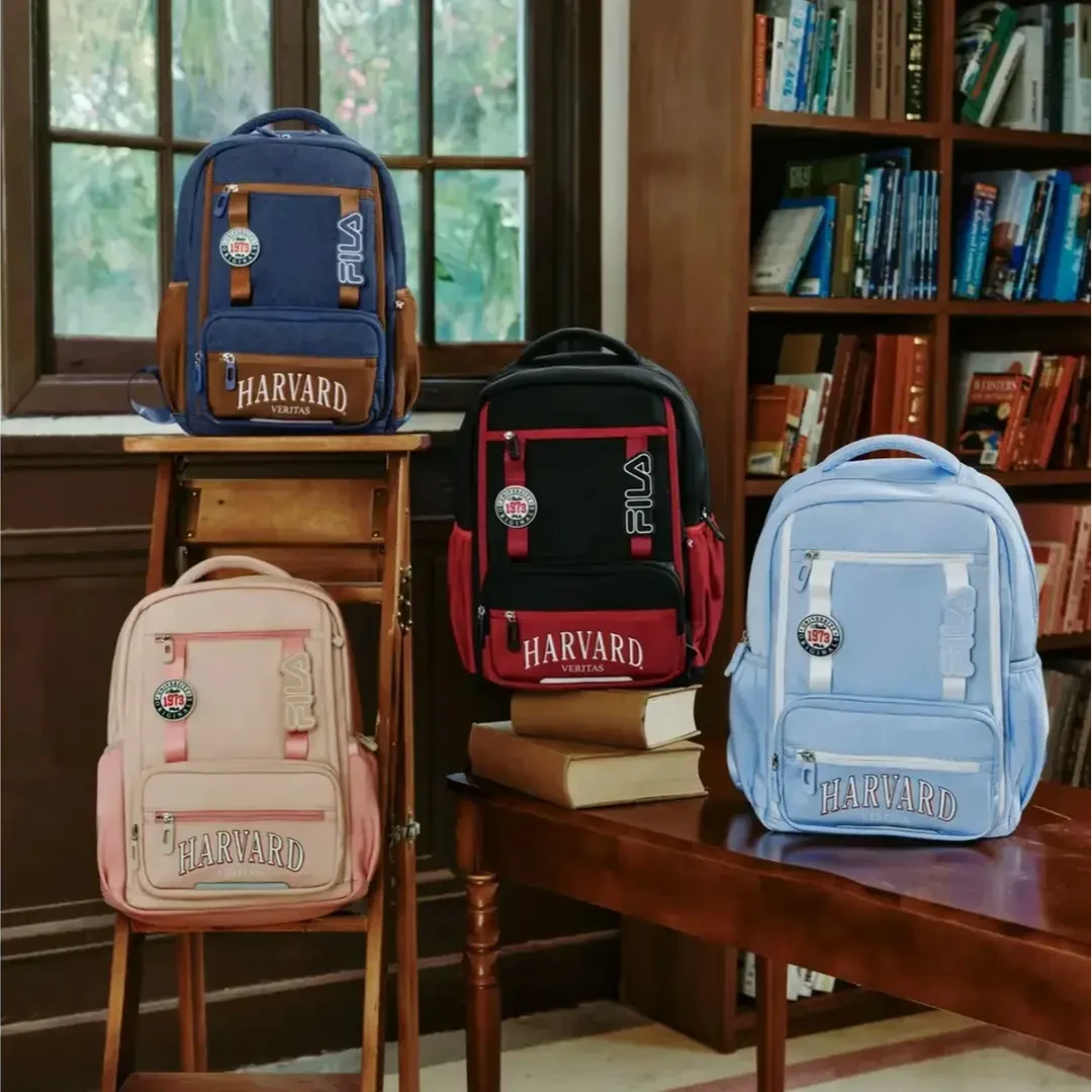 【哈佛联名】FILA儿童25年秋季新款男女减压减负双肩包K18B534102F