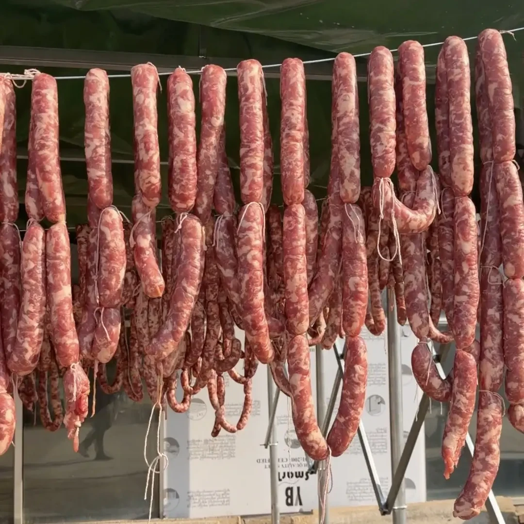 散养黑猪肉纯粮食喂养香肠/9成干