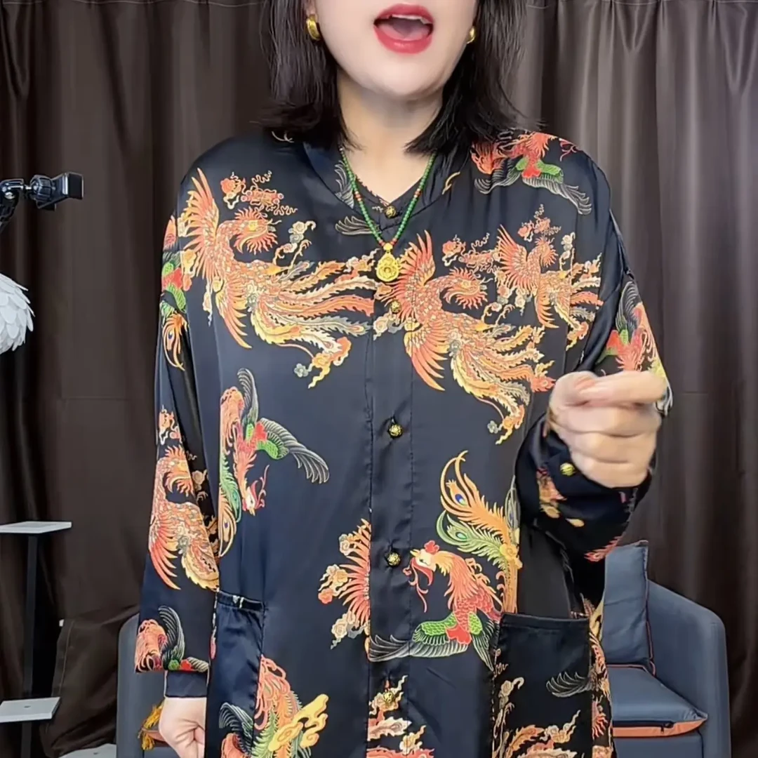 大码高品质桑蚕丝两面穿加棉厚外套保暖显瘦