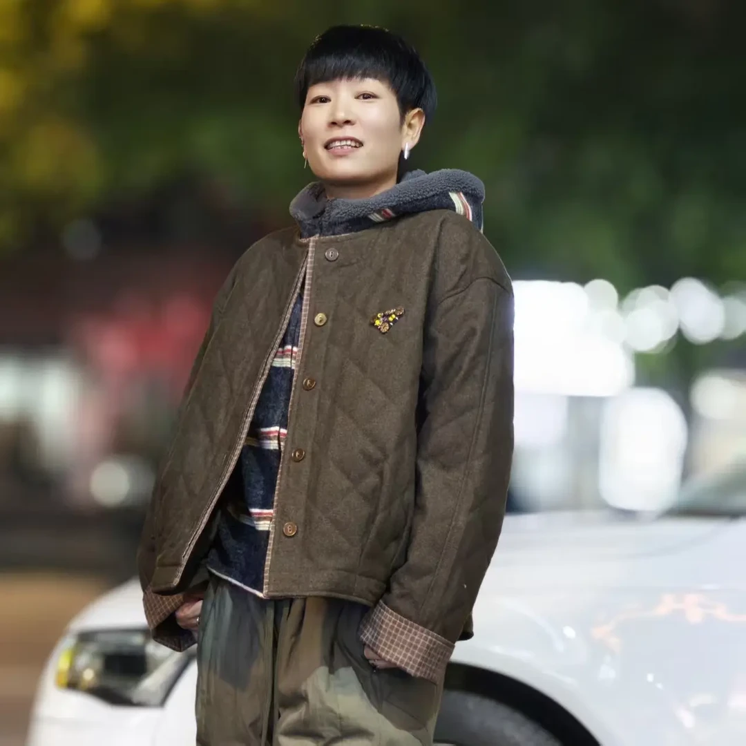 断码女款美式复古双面穿加厚棉衣