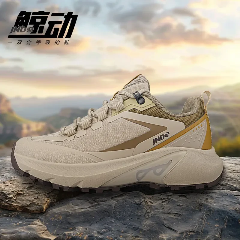 鲸动户外登山呼吸鞋减震耐磨男女同款特斯拉阀防泼水运动鞋