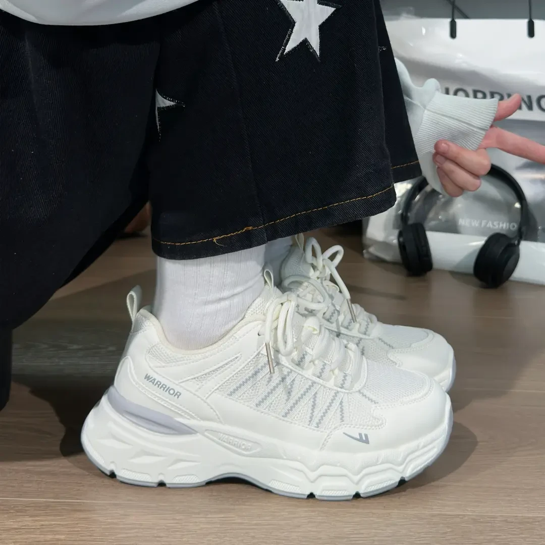 回力爆款百搭增高轻便老爹鞋子女夏2025新款厚底休闲鞋学生设计感