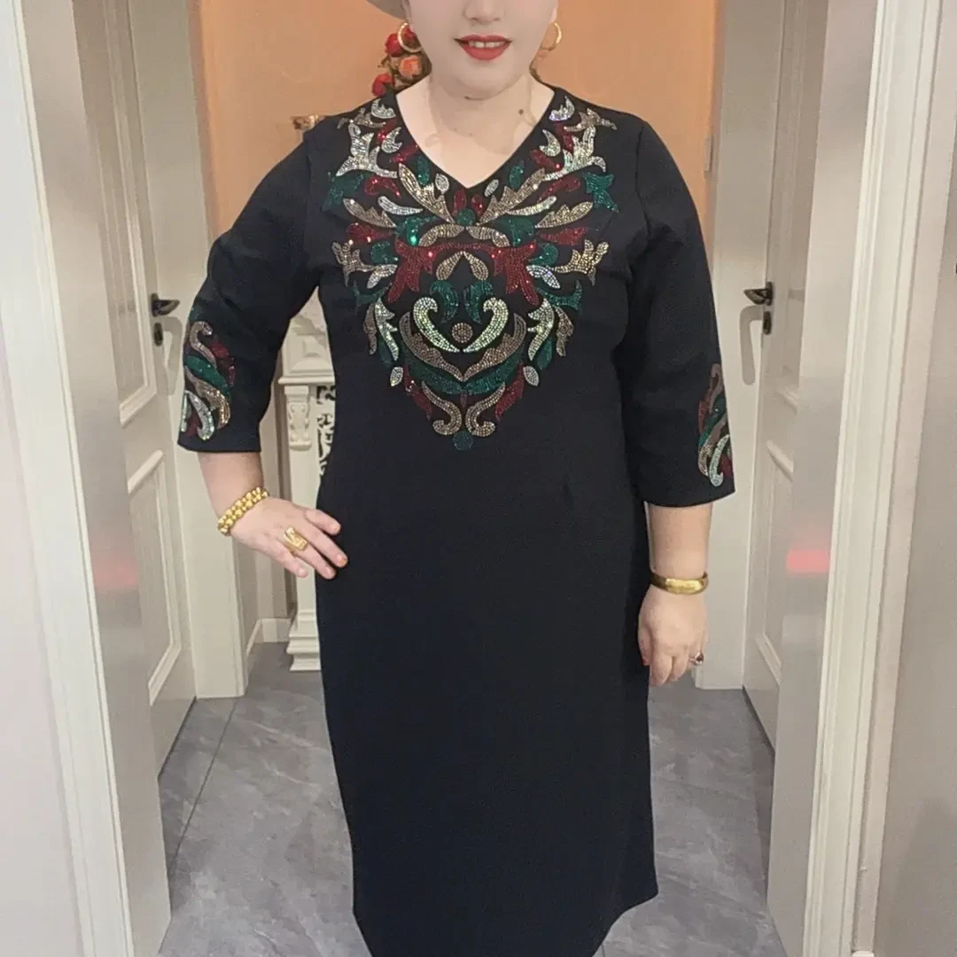 高贵妈妈装遮肚子喜婆婆婚宴装婚礼妈妈婚宴礼服显瘦秋冬款气质