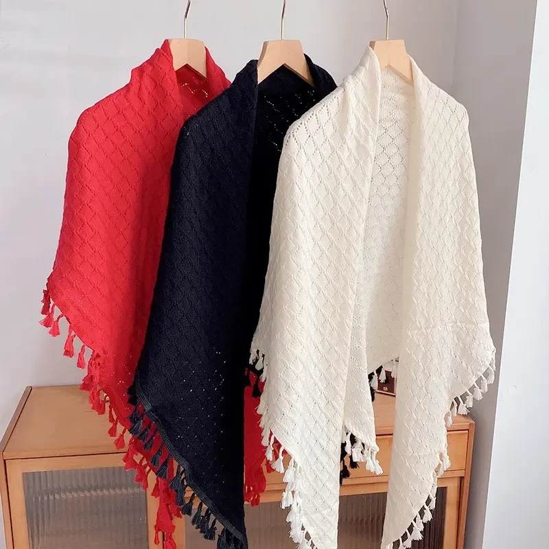 【婉约】设计师款春秋针织百搭纯色时尚休闲气质优雅女士旗袍披肩