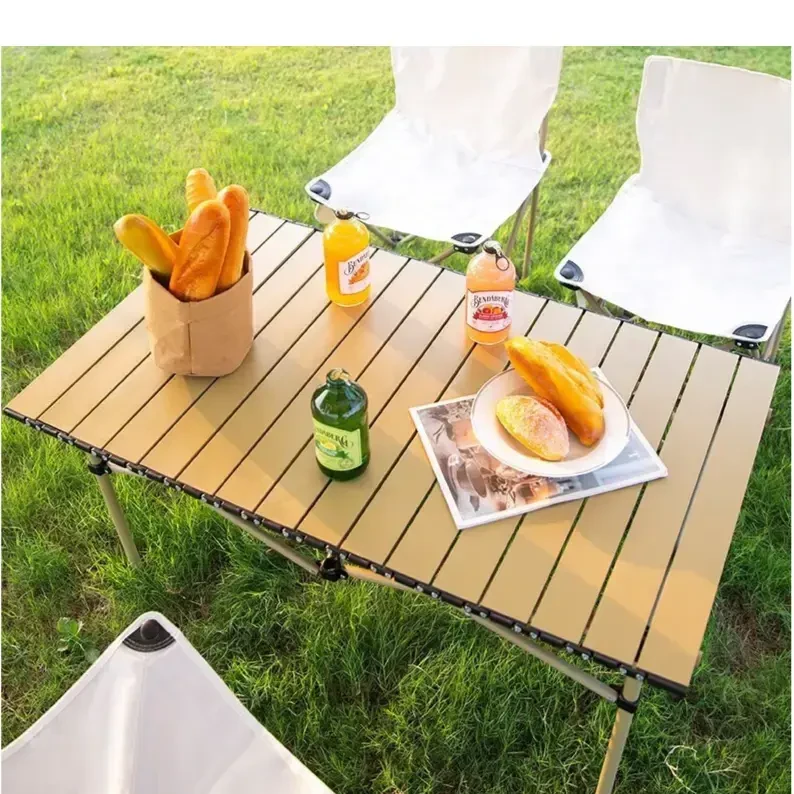 户外折叠桌便携式露营加厚桌子蛋卷收纳桌子折叠野餐烧烤野营用品
