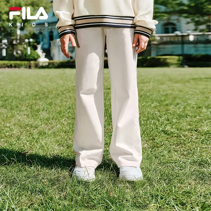 FILA斐乐儿童【哈佛联名长裤】秋季新款女童休闲舒适卫裤K12G534603