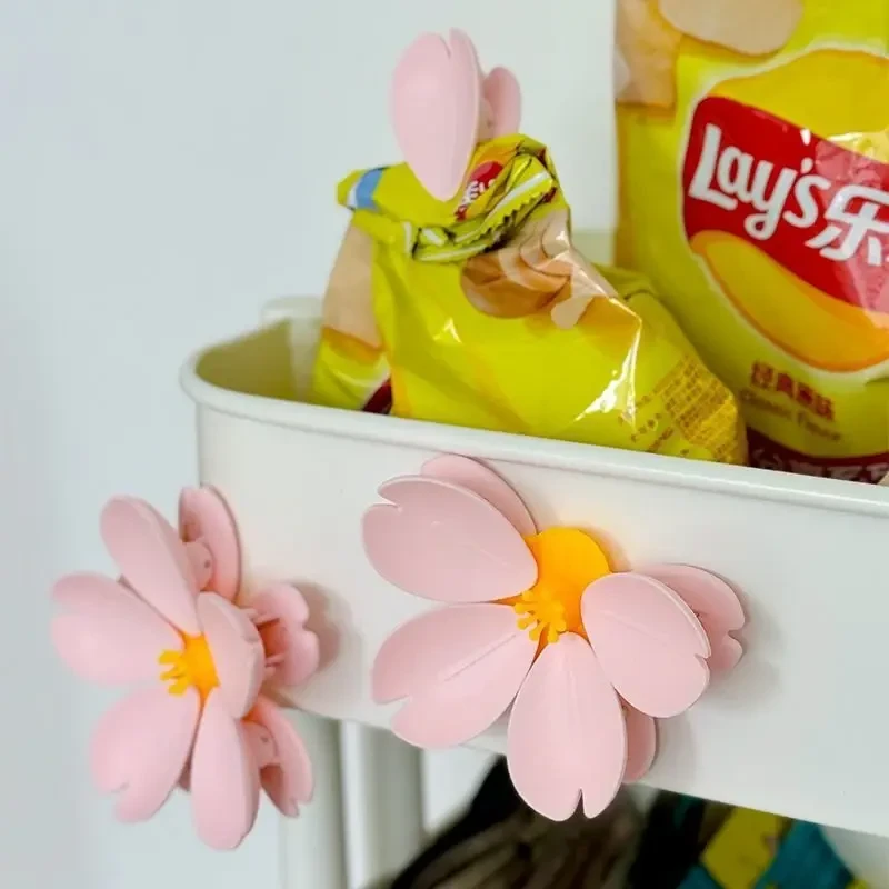 花瓣吸封口夹冰箱贴食品袋花瓣夹子零食密封夹磁贴创意3d立体