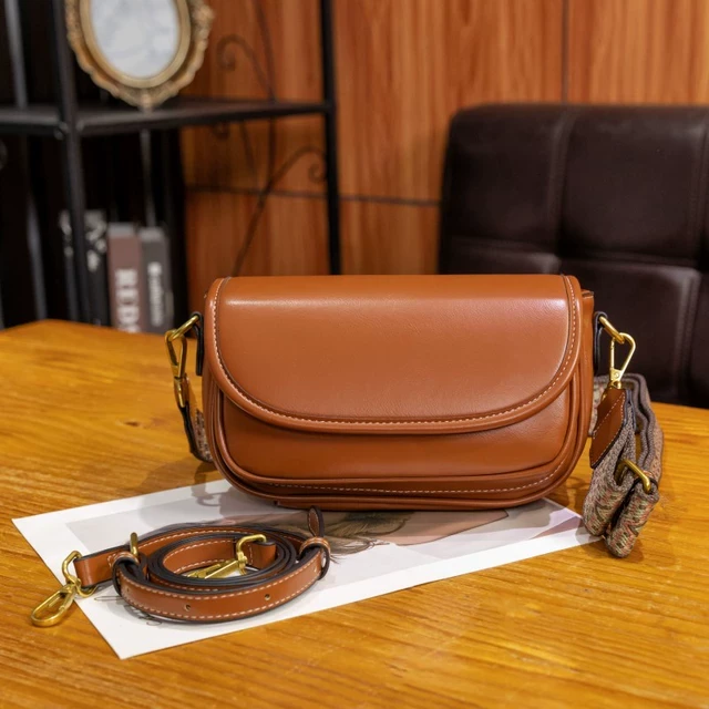 牛皮真皮小包包女2025今年流行新款时尚复古小方包单肩斜挎包女包