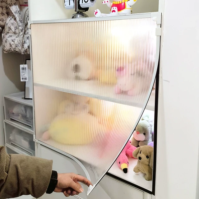 衣橱书柜防尘帘防霉防抓厨房挡油烟帘自粘式磁吸帘家用遮挡帘
