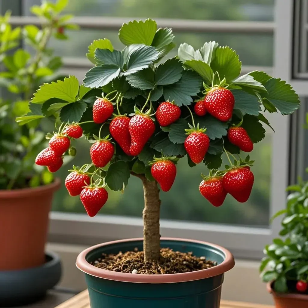 草莓树四季结果阳台盆栽好养易活奶油草莓新品南北方种植新树苗