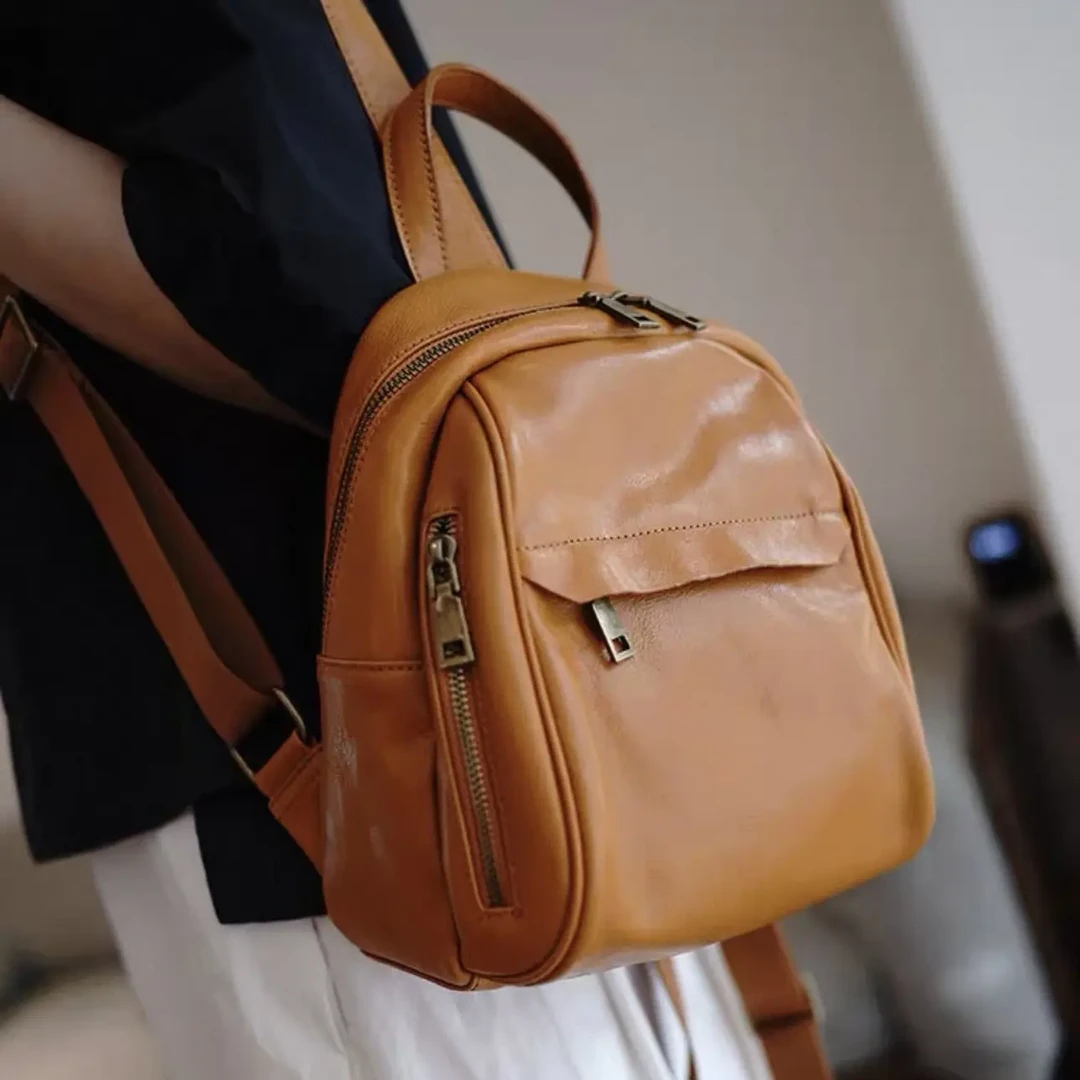 韩版时尚多口袋款休闲双肩包女士百搭休闲包5012