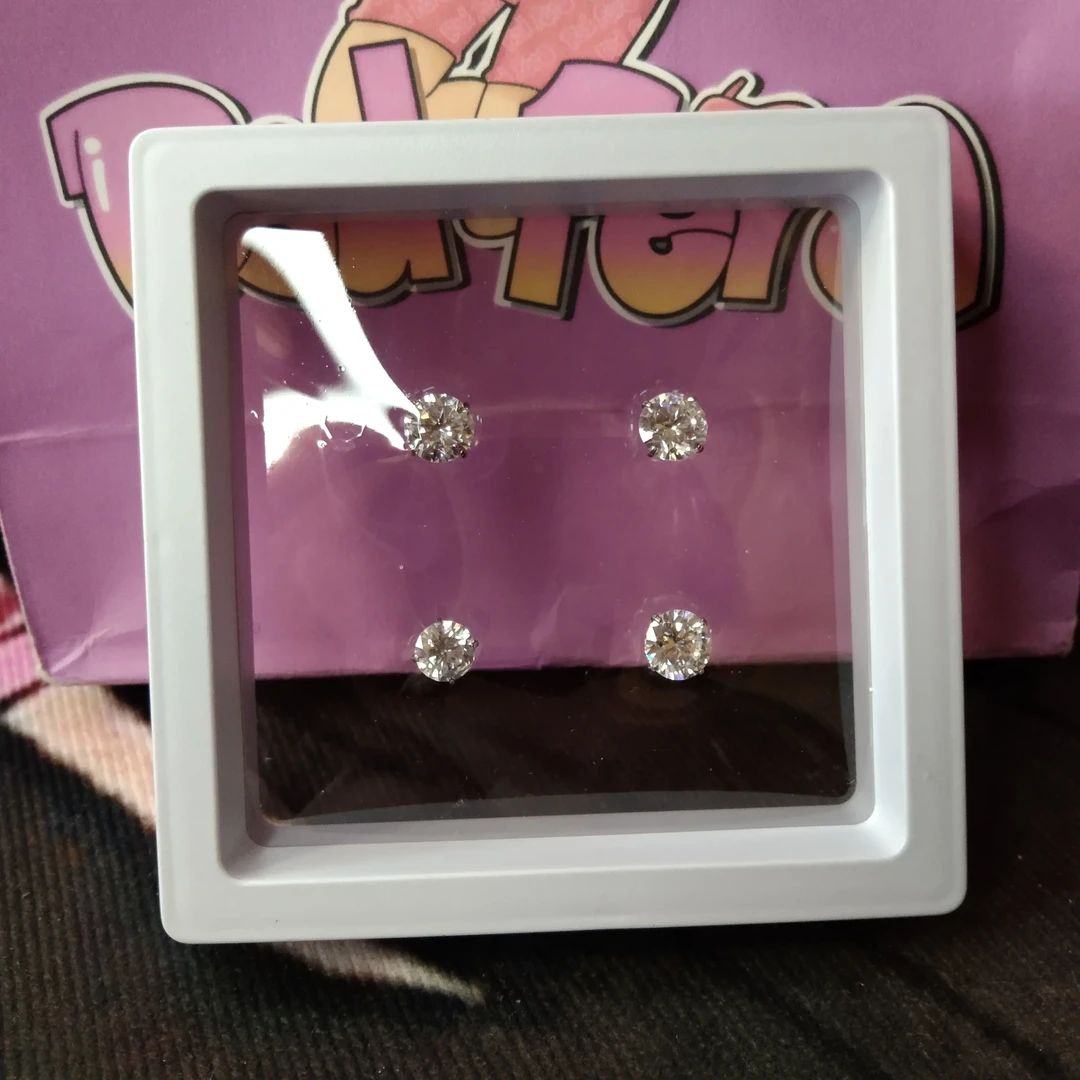 足银耳饰 G23钛合金 爆闪锆石耳骨钉简约时尚养耳洞耳钉