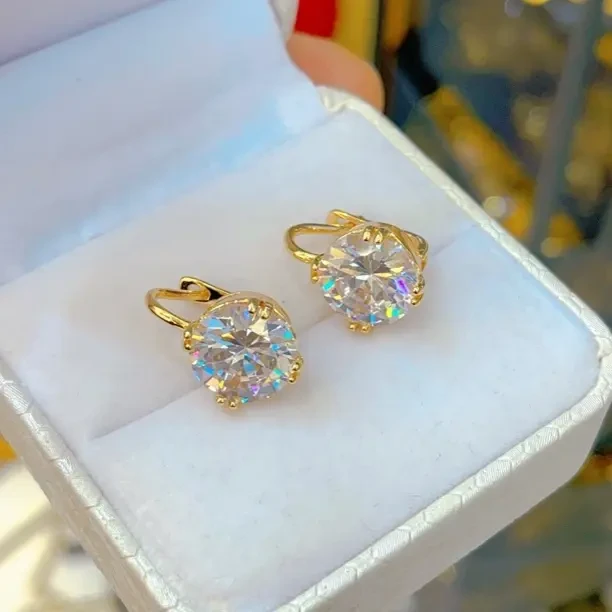 铜合金耳饰 铜合耳饰 彩色复古轻奢时尚百搭气质精美女款