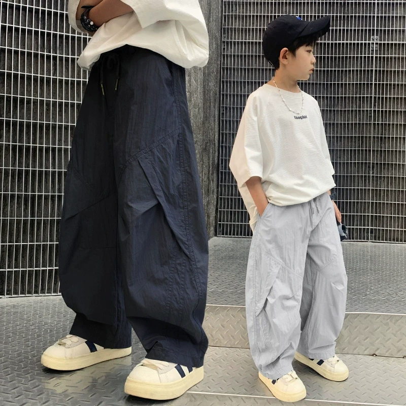 男童裤子夏季薄款2025新款儿童夏装速干裤中大童男孩夏款防蚊裤潮