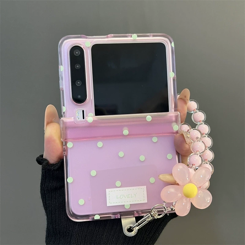 透色波点适用华为purax典藏版折叠屏手机壳pocket2阔折叠链条女款