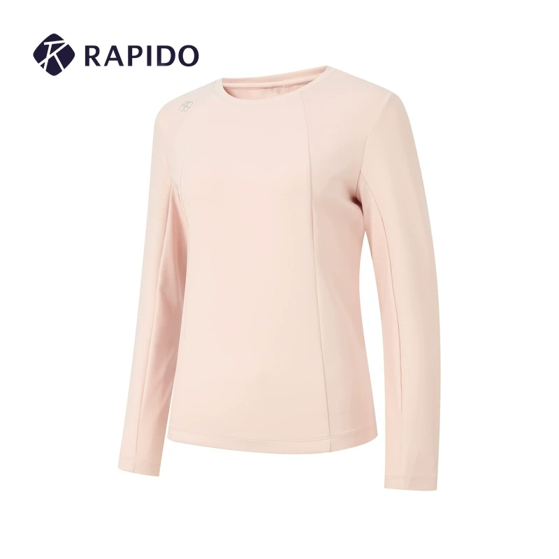【新品】RAPIDO雳霹道2025年春季女士拼接修身圆领卫衣T恤CP5Z41L01