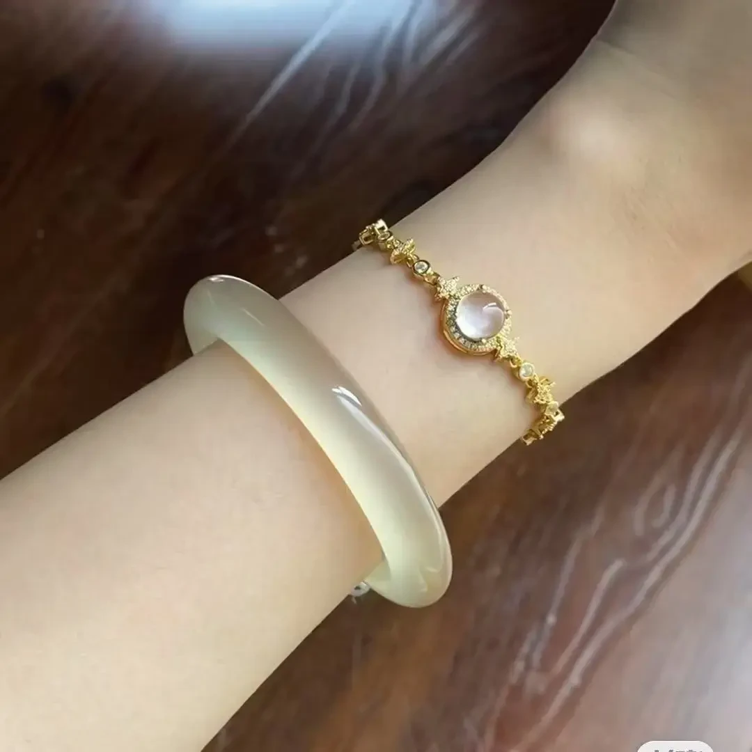 马料手镯 【高货香槟金白月光】高贵气质典雅 51-63圈口