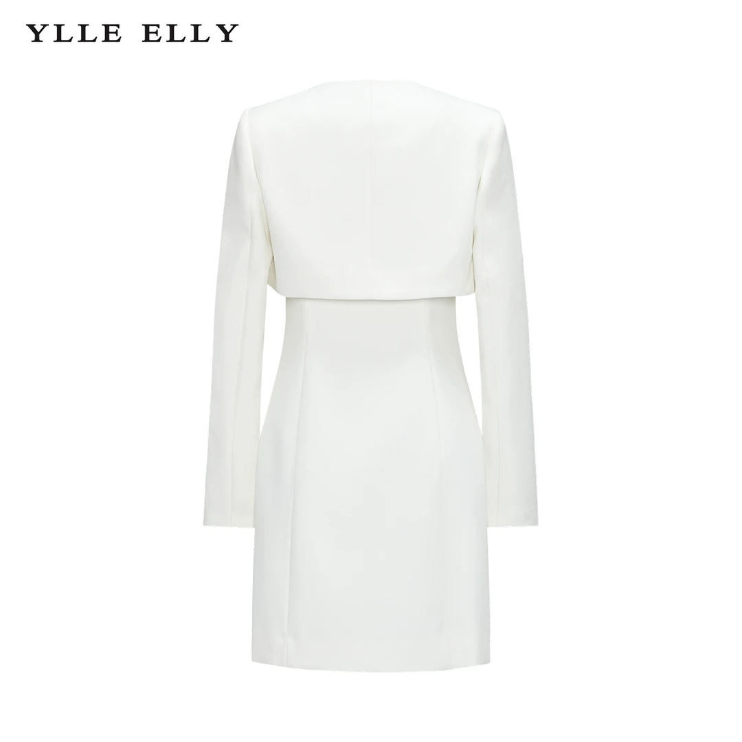 【婷婷专属】YLLEELLY两件套连衣裙2024早春新款优雅气质小白裙