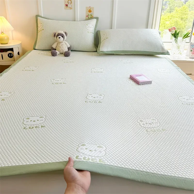 2025新款凉感冰豆豆冰丝凉席亲肤柔软床单床垫可机洗夏天空调软席