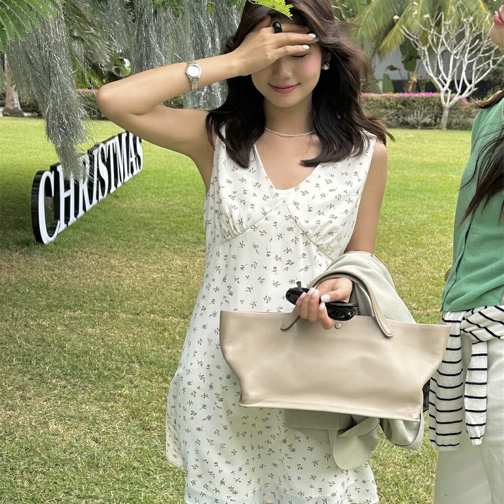 Cute Club 2025春夏新款甜美风小碎花连衣裙宽松收腰显瘦百搭裙子