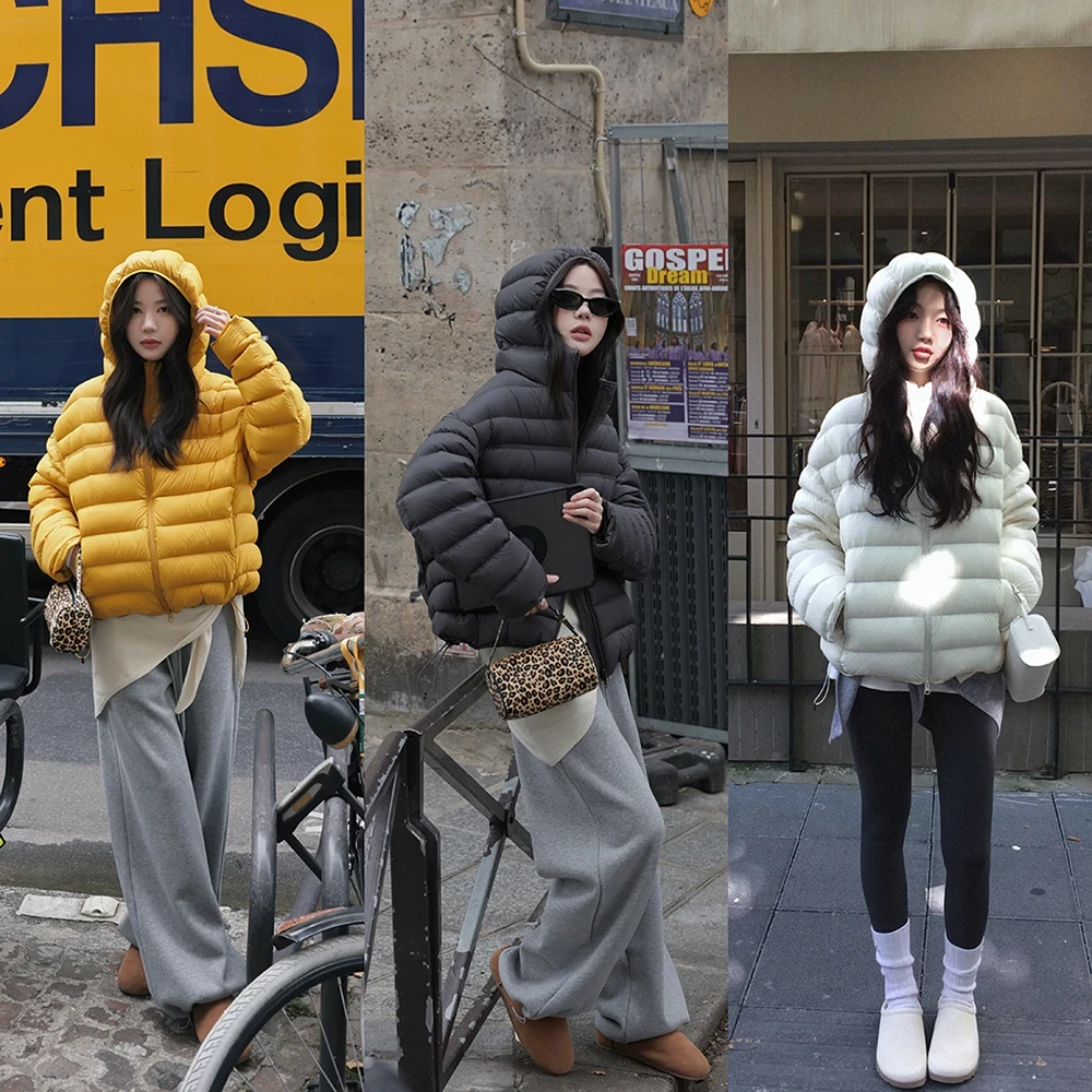 新款2025户外羽绒服时尚连帽加厚保暖男女外套1