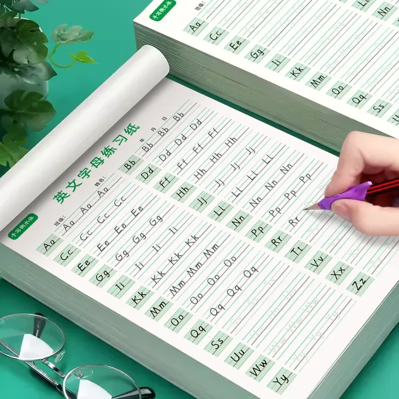 英文字母练习纸衡水体小学生英语26个字母单词初学者临摹描红纸本