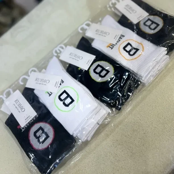 中筒袜ins潮外穿网红春秋季棉袜条纹高腰韩版时尚简约（备注花型）