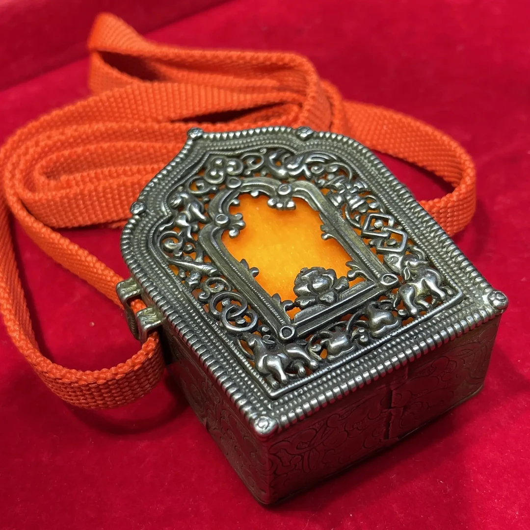 非金属西藏手工纯铜嘎乌盒复古噶乌佛像擦擦藏式民族风饰品
