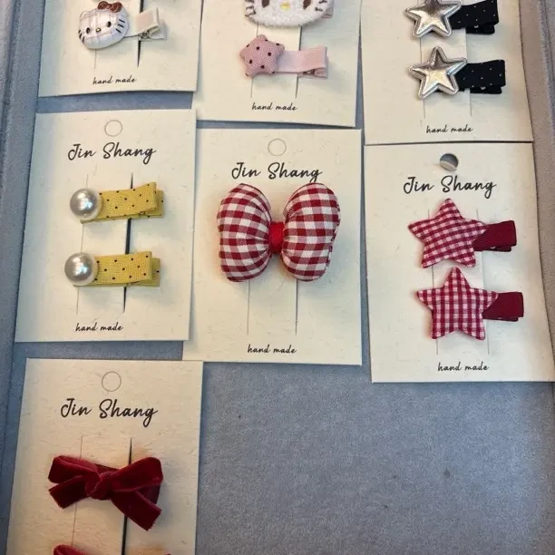 韩系少女风全包布碎花宝宝发夹可爱百搭