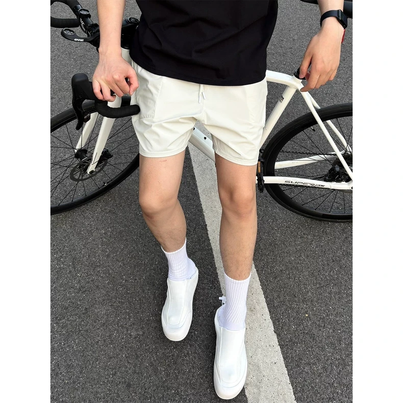 美式冰丝速干运动短裤男夏薄款凉感透气裤子户外健身训练四分马裤