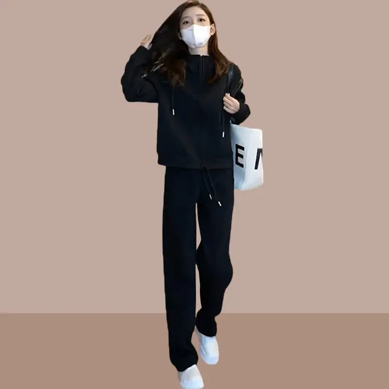 春秋洋气休闲女装卫衣套装小个子2025新款显瘦减龄开衫运动两件套