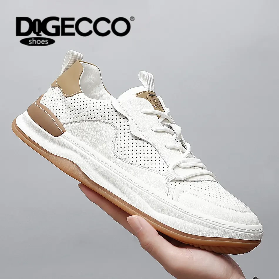 DQGECCO爱步特伦夏季真皮休闲鞋透气轻便运动休闲单鞋百搭时尚鞋