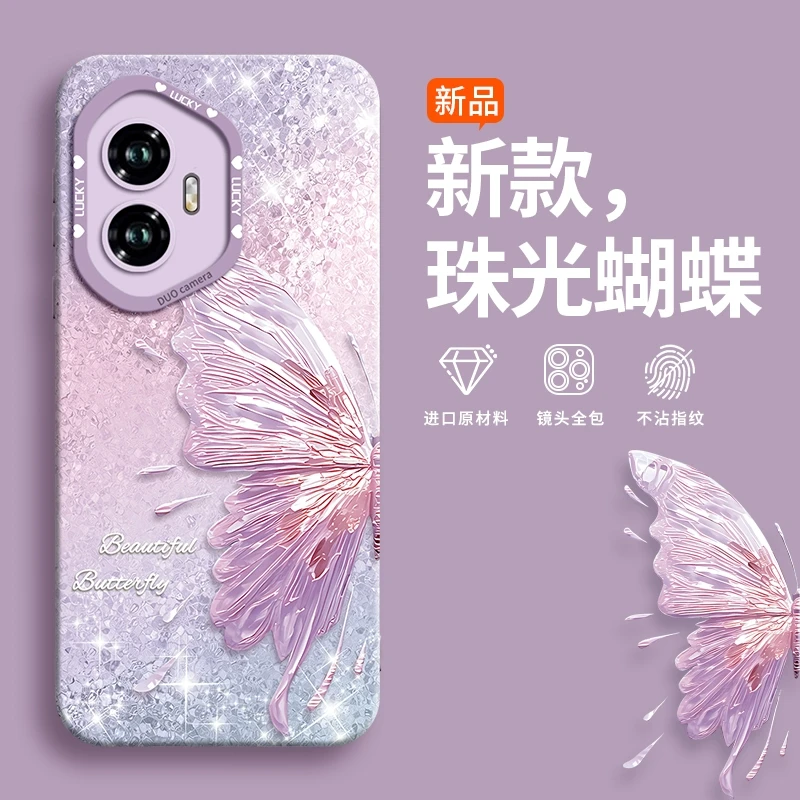 适用荣耀400手机外壳女新款300硅胶高级感亲肤感壳创意不沾指纹壳