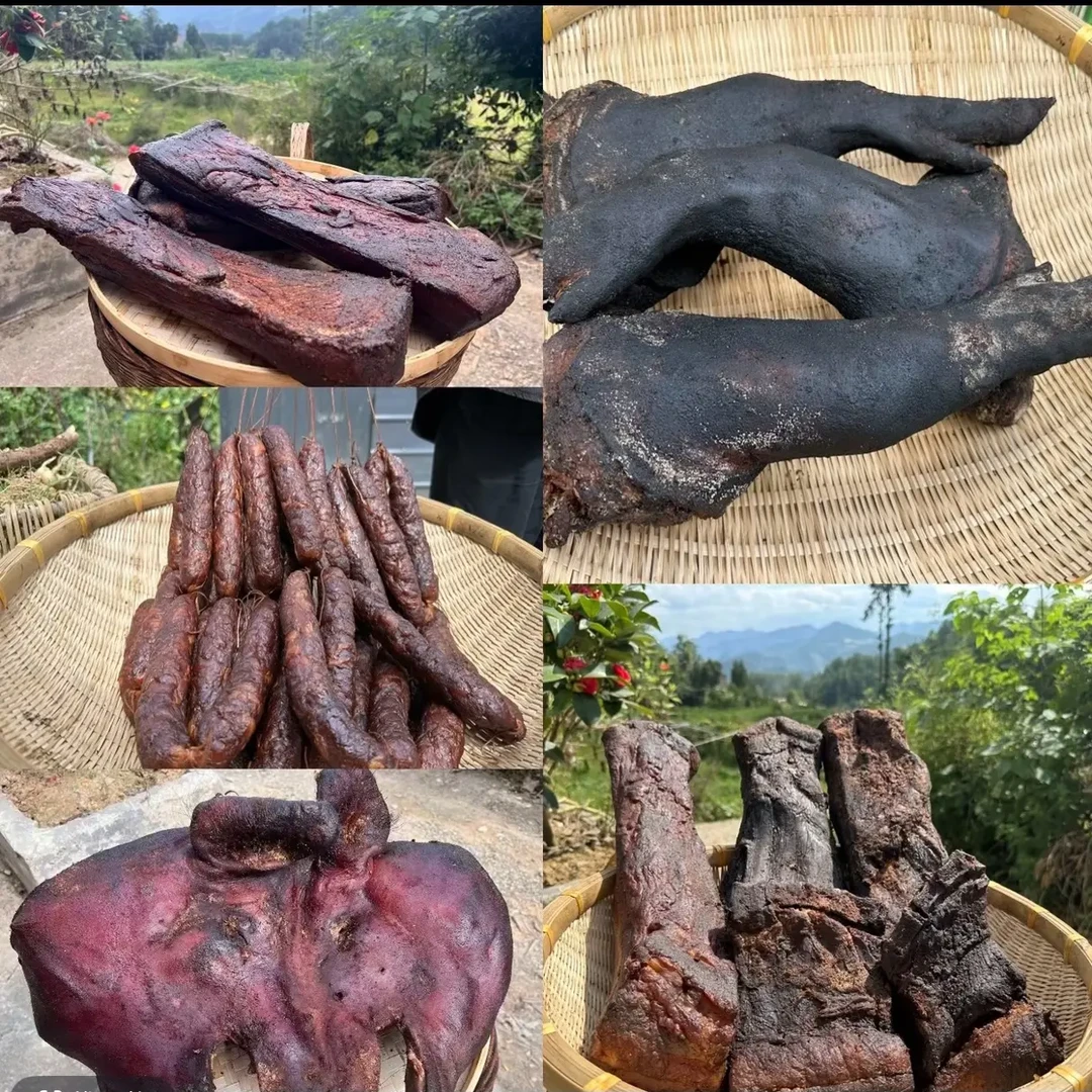 重庆万州农户家老腊肉代卖直播间计量称重农家土猪肉咸肉