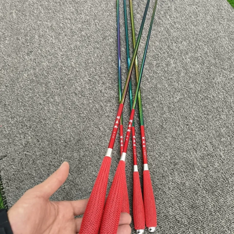 37调猎春鲫鱼竿超轻超细七彩红3.6溪流长节手竿休闲野钓软竿4.5米