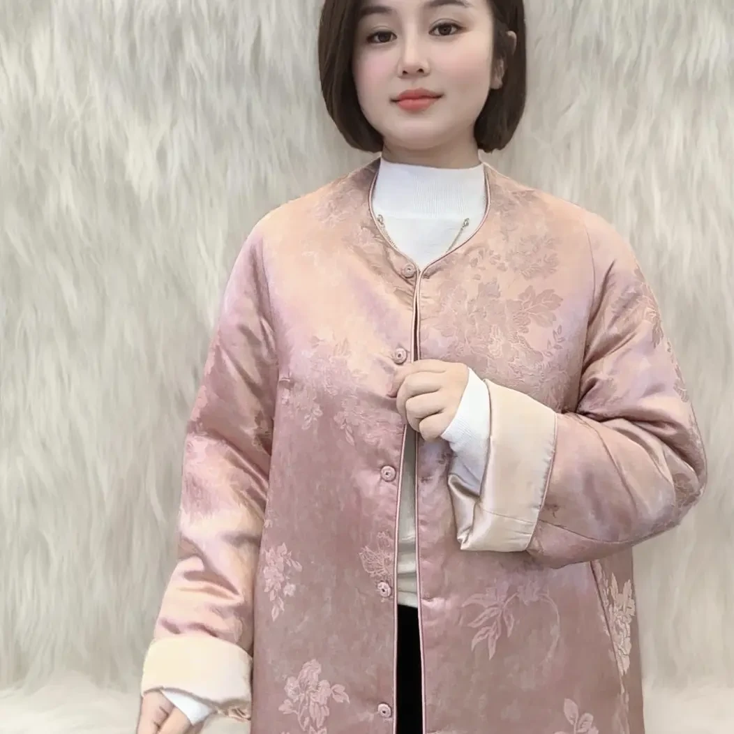 新中式国风秋季两面穿显瘦气质圆领长袖外套