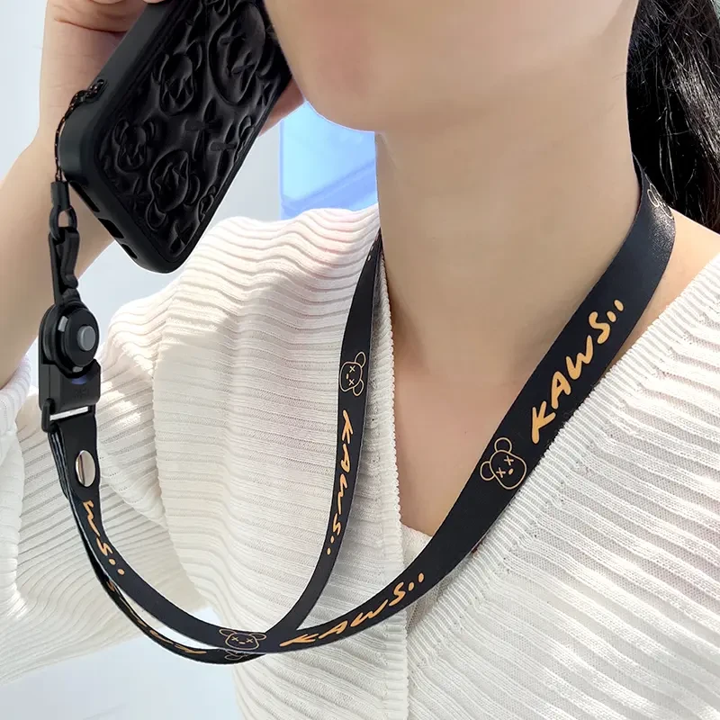 新款手机挂绳挂脖长款手机链钥匙防丢绳多功能卡通可拆卸挂绳通用