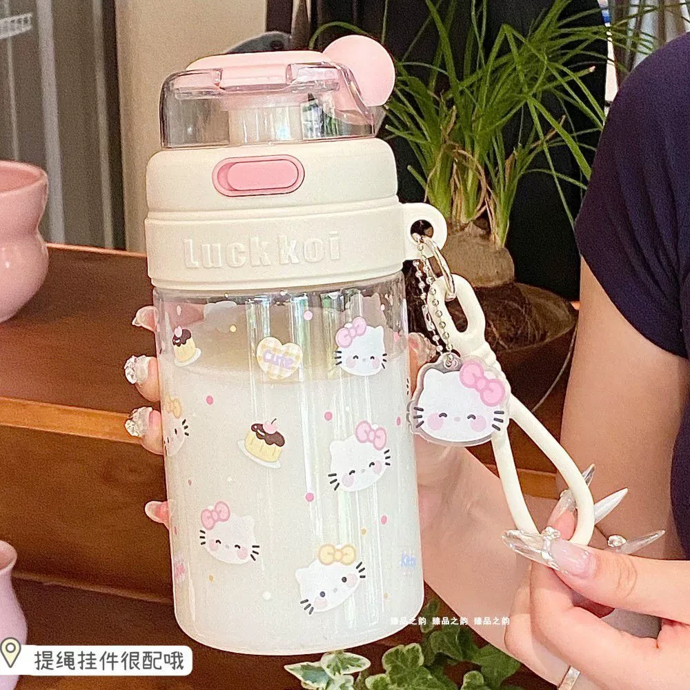 吸管杯子女生2025新款高颜值夏季便携塑料水杯泡茶可爱双饮FAV