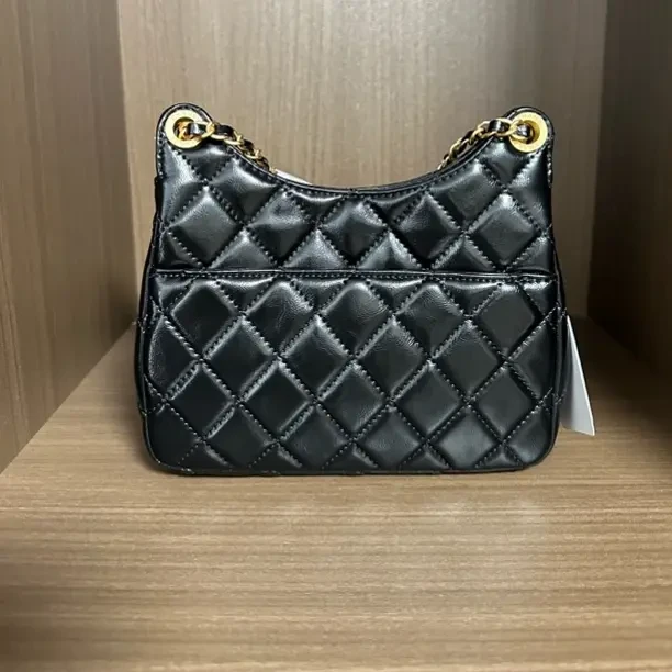 时尚精灵小号羊皮质感高级百搭菱格单肩斜挎休闲包