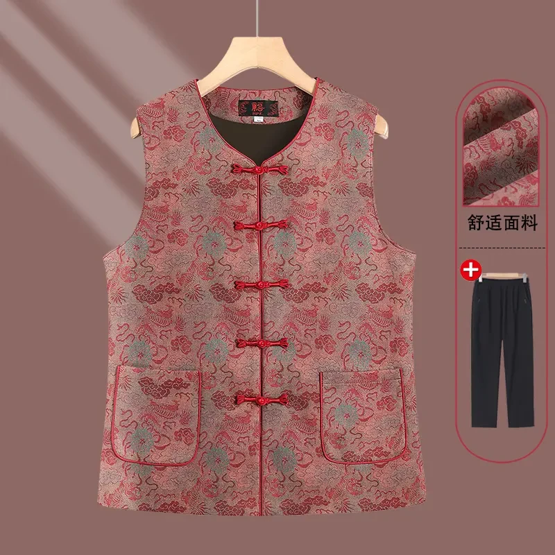 中年妈妈国风马甲春夏薄款2025新中式盘扣开衫马夹女老年奶奶上衣