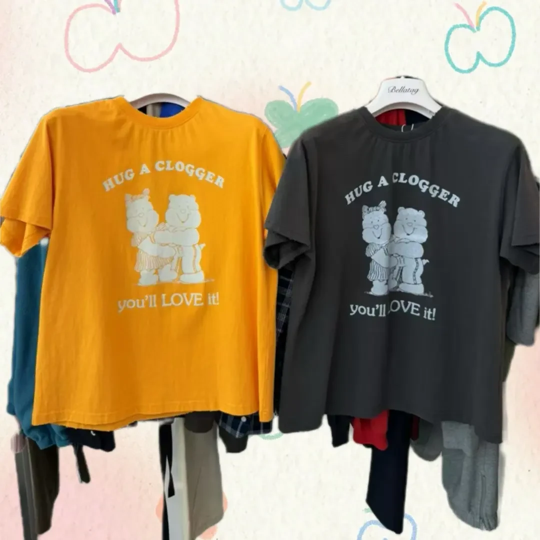 【意姐】秋冬 磨破做旧韩版减龄休闲T