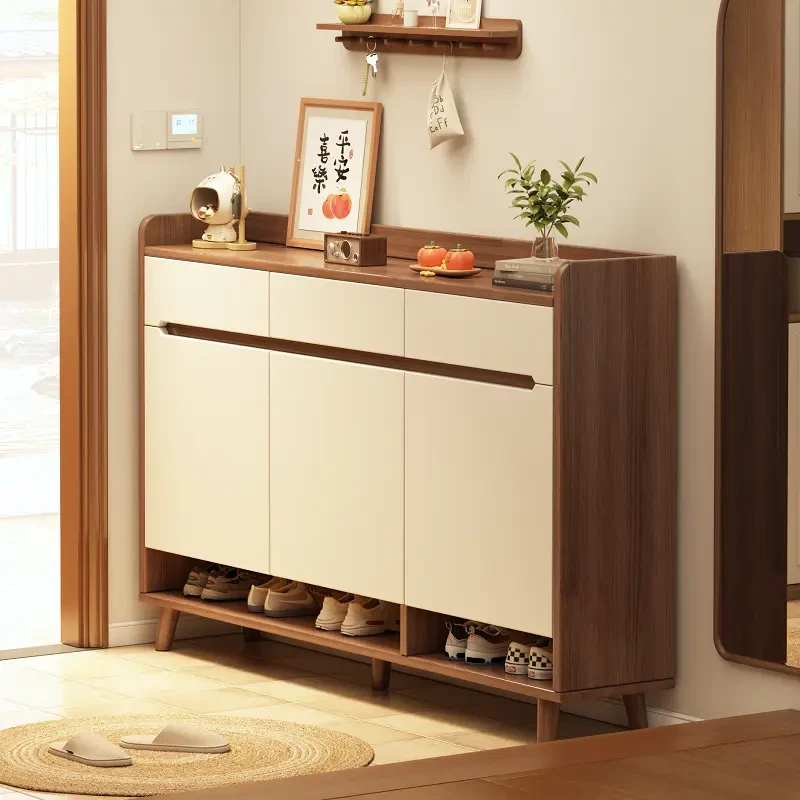 【橙音】鞋柜家用门口室内入户新中式储物柜新款2025爆款大容量