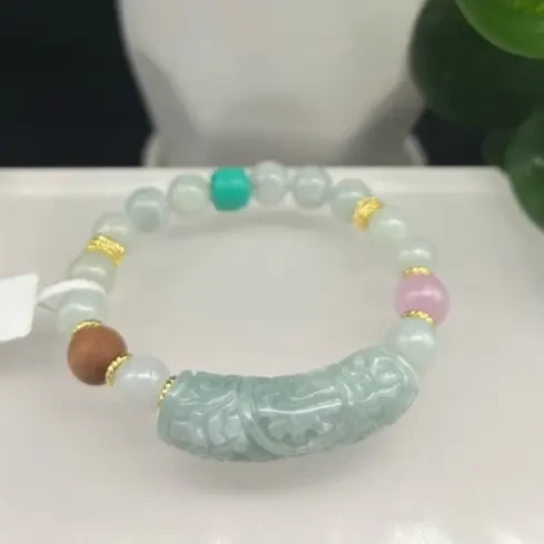 天然翡翠圆珠手牌多样设计时尚百搭女款国风