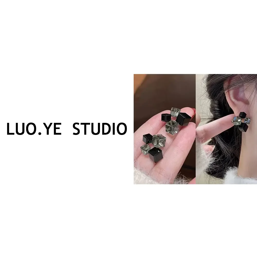 合金耳饰 罗罗丨STUDIO气质耳环钉时尚百搭轻奢高级耳饰复古