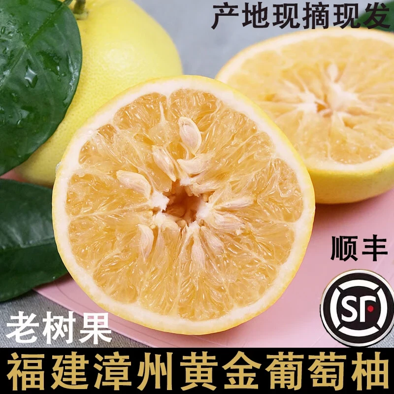 【顺丰】福建柚子黄金葡萄柚翡翠青柚新鲜应季水果香甜多汁现摘现发