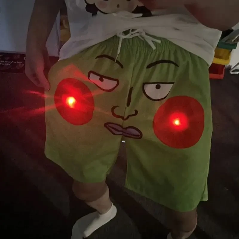 【爆辣】沙雕短裤会发光小酒窝灵能百分百情侣款夏季搞怪饰品