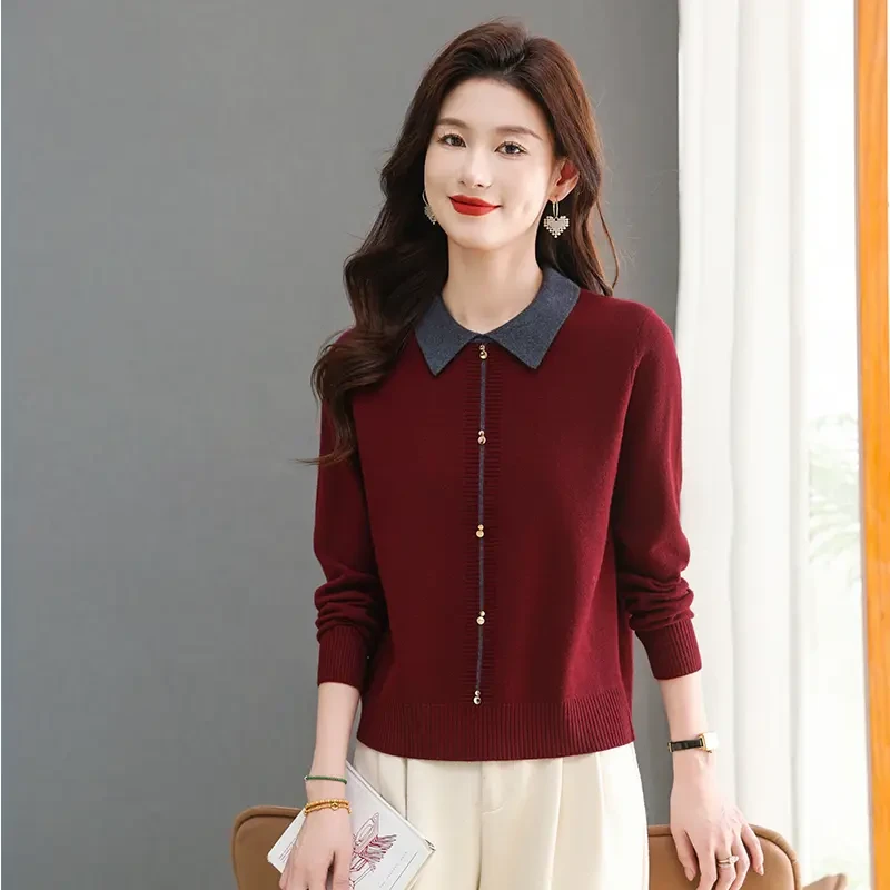 安哥拉红娃娃领毛衣打底衫女春秋2025新款女装爆款内搭时尚针织衫